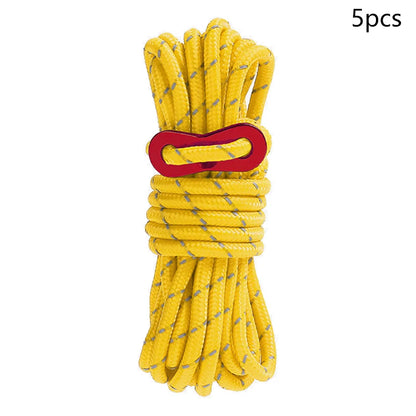 Reflective Tent Ropes with Buckles | Windproof Camping Cords