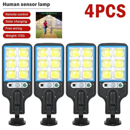 Solar LED Motion Sensor Wall Lamp – Remote & 3 Modes