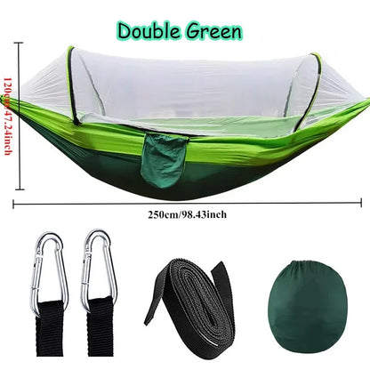 Outdoor Hammock with Integrated Mosquito Net, Camping & Leisure Hanging Bed