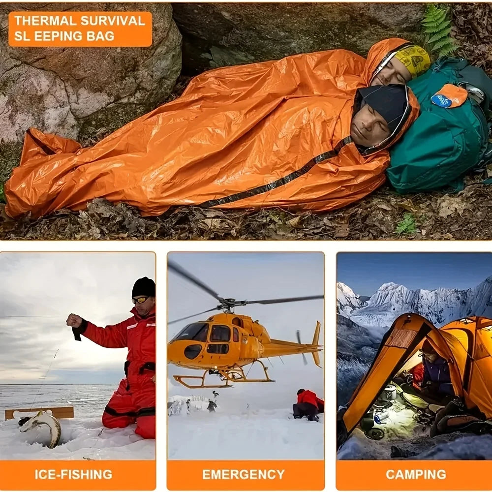 Emergency Mylar Sleeping Bag – Waterproof Thermal Blanket for Camping