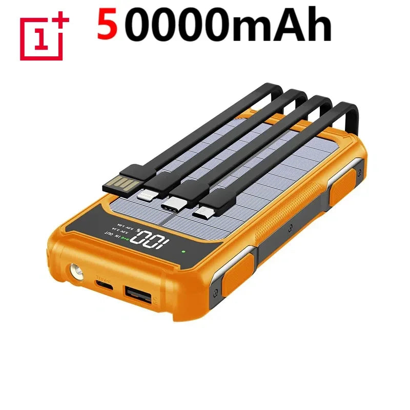 200000mAh Solar Power Bank – 4-in-1 Fast Charging