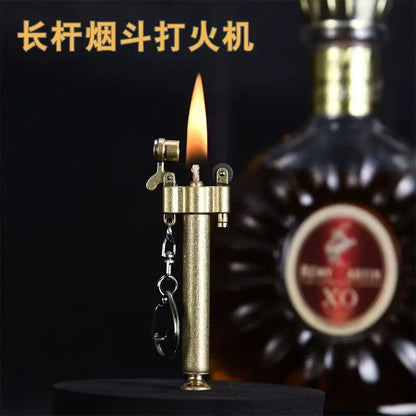 Keychain Fire Starter Reusable Windproof Metal Lighter