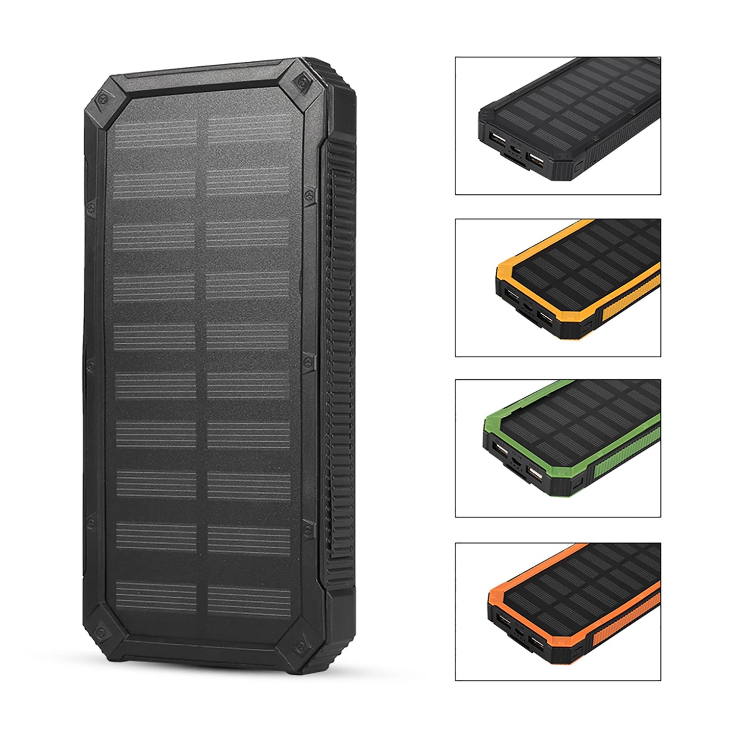 20000mAh Solar Power Bank – Dual USB & Waterproof