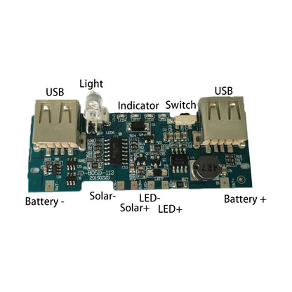 5x18650 Power Bank Case – USB & Solar Dual Charger | Vibmory