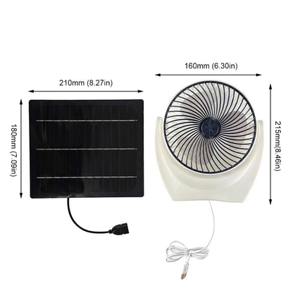 Vibmory Solar Panel Portable Fan – USB & Solar Powered