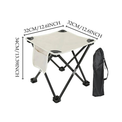 Camping Stool with Storage Bag & Recliner Foot Rest Chair