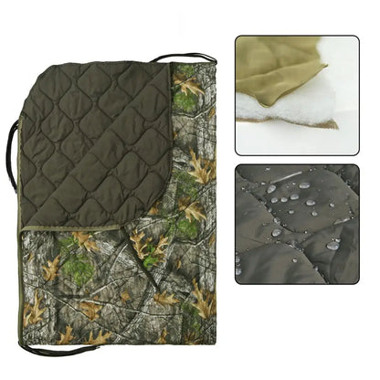 Camouflage Camping Blanket – Portable Zippered Outdoor Travel Quilt
