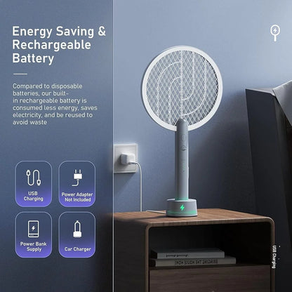 4000V USB Electric Fly Swatter Bug Zapper