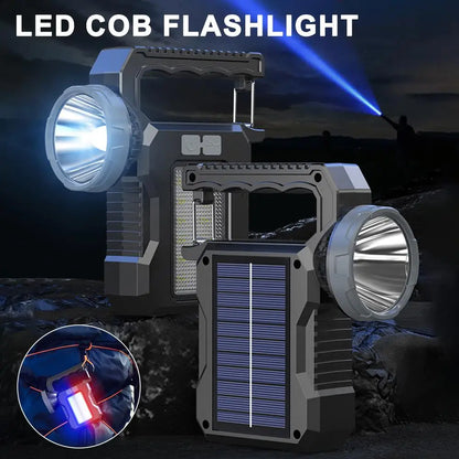 Multifunction Solar LED Flashlight & Work Light