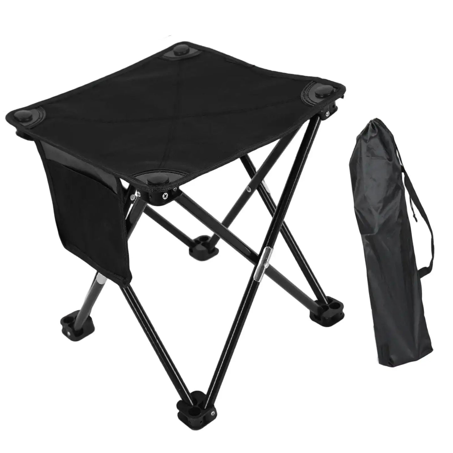 Camping Stool with Storage Bag & Recliner Foot Rest Chair