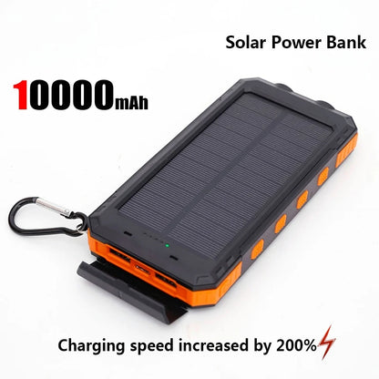 Lenovo 50000mAh Solar Power Bank Portable Charging Poverbank External Battery Charger Strong Light LDE Light for iphone Samsung