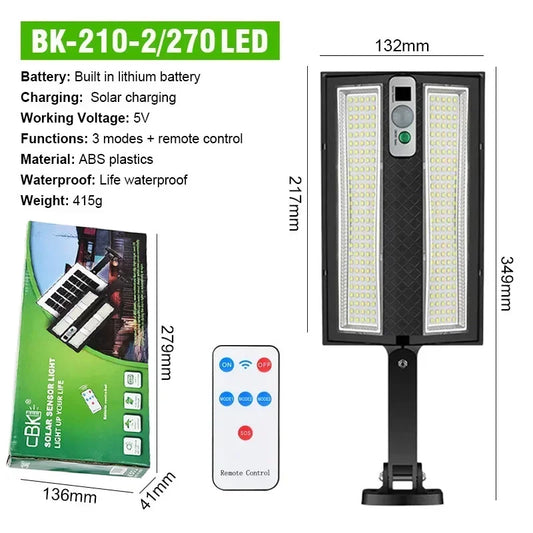 210 Solar LED Wall Light – Motion Sensor & Waterproof