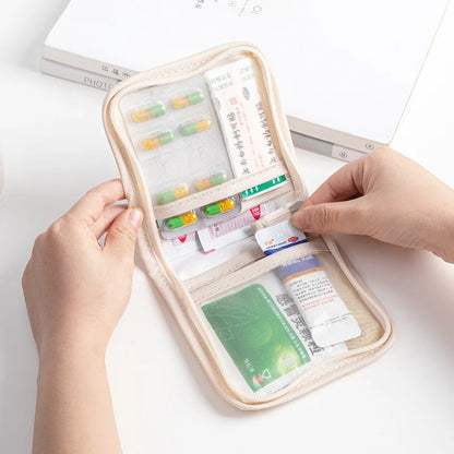 Portable Pocket Polyester Medicine Bag | Outdoor First Aid Organizer