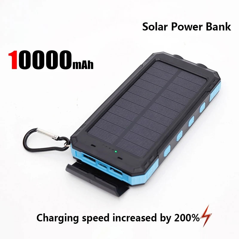 Lenovo 50000mAh Solar Power Bank Portable Charging Poverbank External Battery Charger Strong Light LDE Light for iphone Samsung