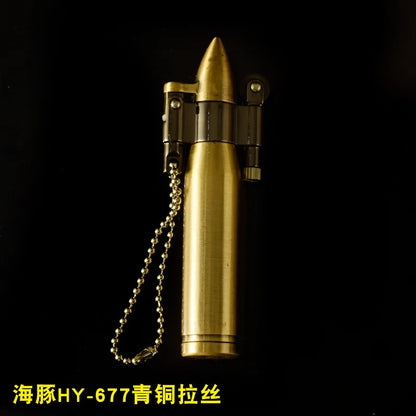 Keychain Fire Starter Reusable Windproof Metal Lighter