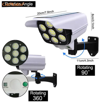 Outdoor Solar Motion Sensor Light & Dummy Security Camera