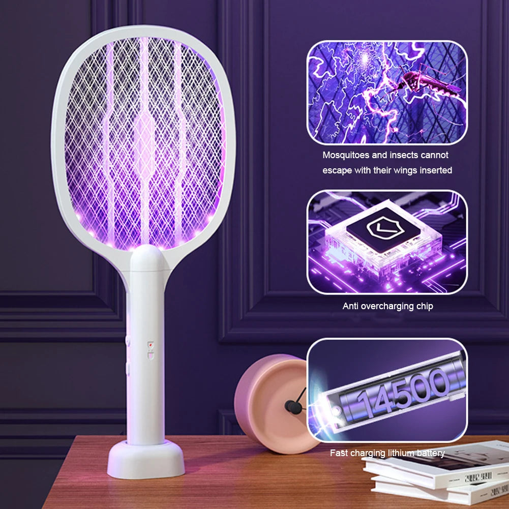 Foldable 3000V Electric Mosquito Swatter Lamp