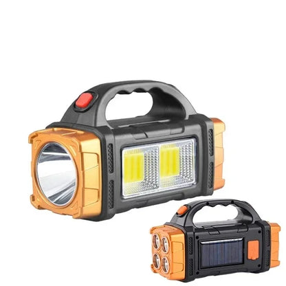 4-Mode LED+COB Solar Camping Lantern with Power Bank