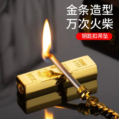 Keychain Fire Starter Reusable Windproof Metal Lighter