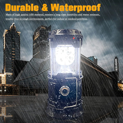 Collapsible Solar Camping Lantern with USB Charging