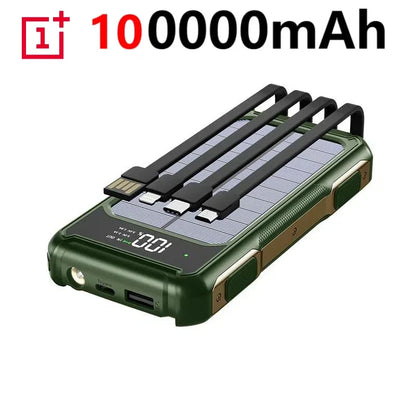 200000mAh Solar Power Bank – 4-in-1 Fast Charging