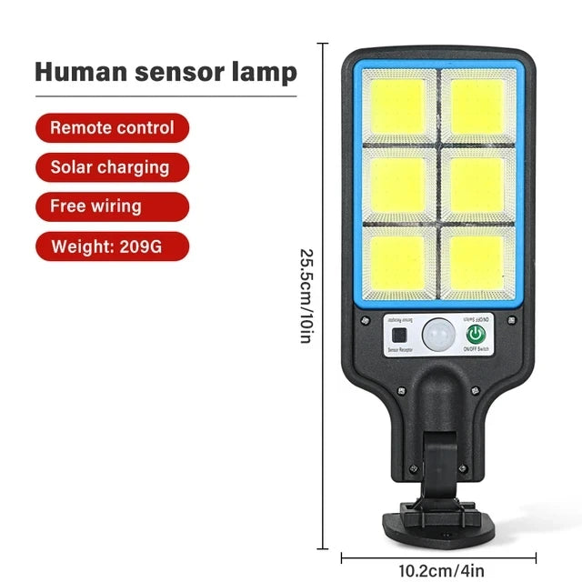 Solar LED Motion Sensor Wall Lamp – Remote & 3 Modes
