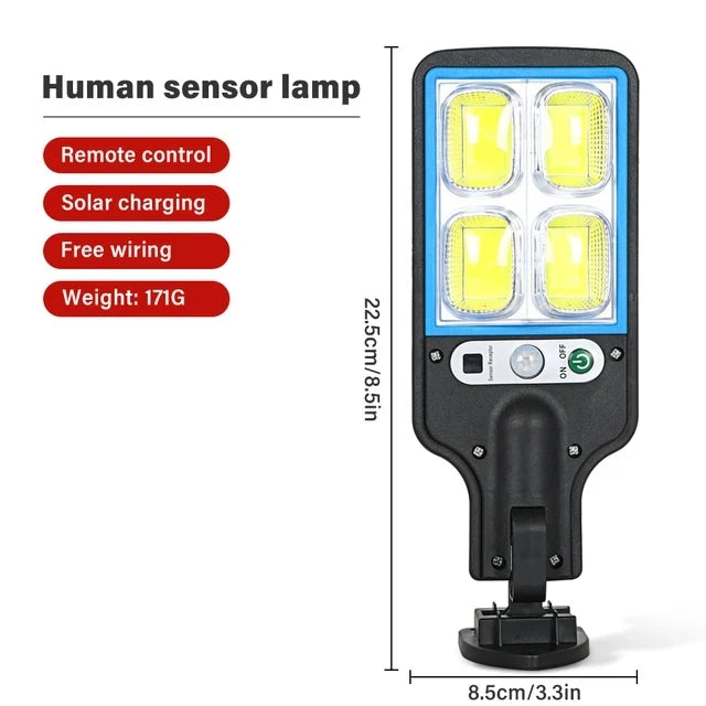 Solar LED Motion Sensor Wall Lamp – Remote & 3 Modes