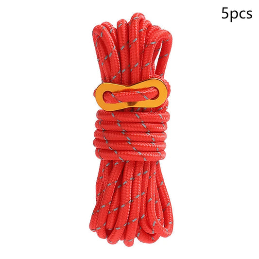 Reflective Tent Ropes with Buckles | Windproof Camping Cords
