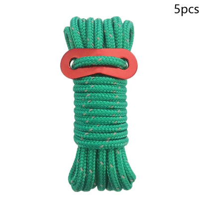 Reflective Tent Ropes with Buckles | Windproof Camping Cords