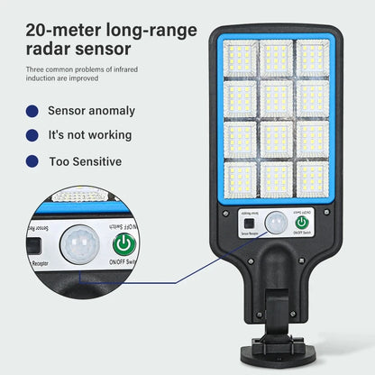 Solar LED Motion Sensor Wall Lamp – Remote & 3 Modes