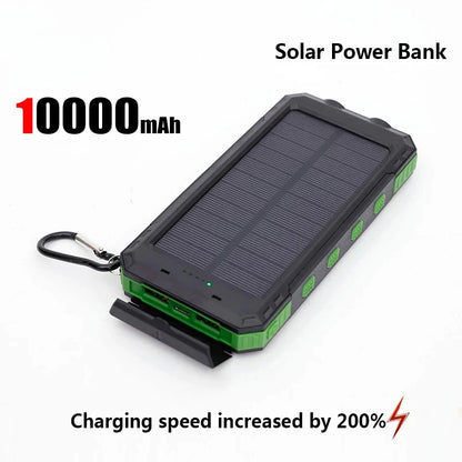 68000mAh Solar Power Bank – 15W Wireless Fast Charging & LED Light