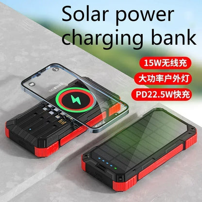 68,000mAh Solar Power Bank – Wireless & Waterproof