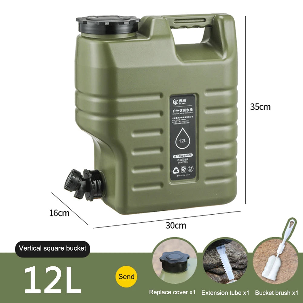 11L Outdoor Water Container – Large Portable Camping Bin with Faucet