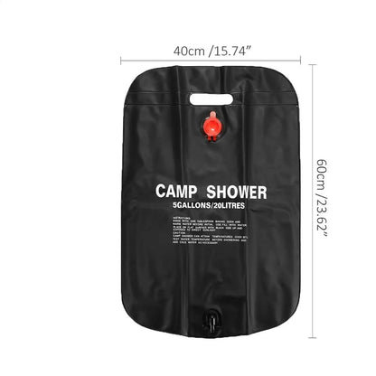 20L Solar Heated Camping Shower Bag
