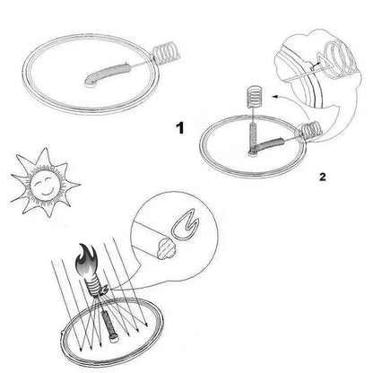 Survival Solar Lighter Waterproof Windproof Fire Starter