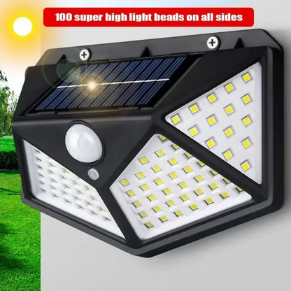 100 LED Solar Lamp – Motion Sensor Waterproof Spotlight