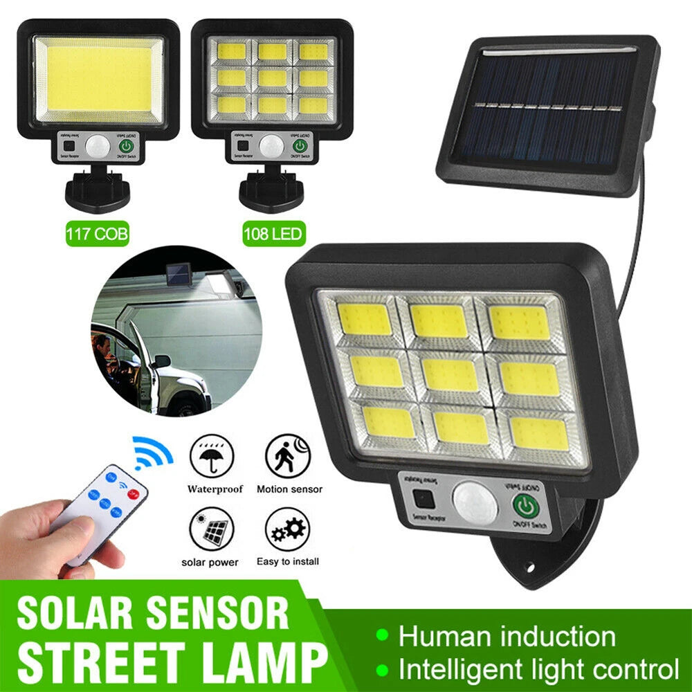 Solar LED Motion Sensor Flood Light – Waterproof Security