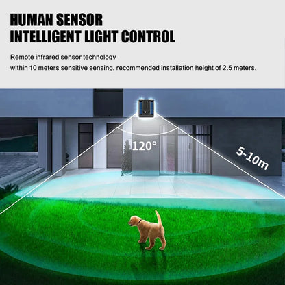 Foldable 120° Solar LED Light – Motion Sensor Outdoor Lamp