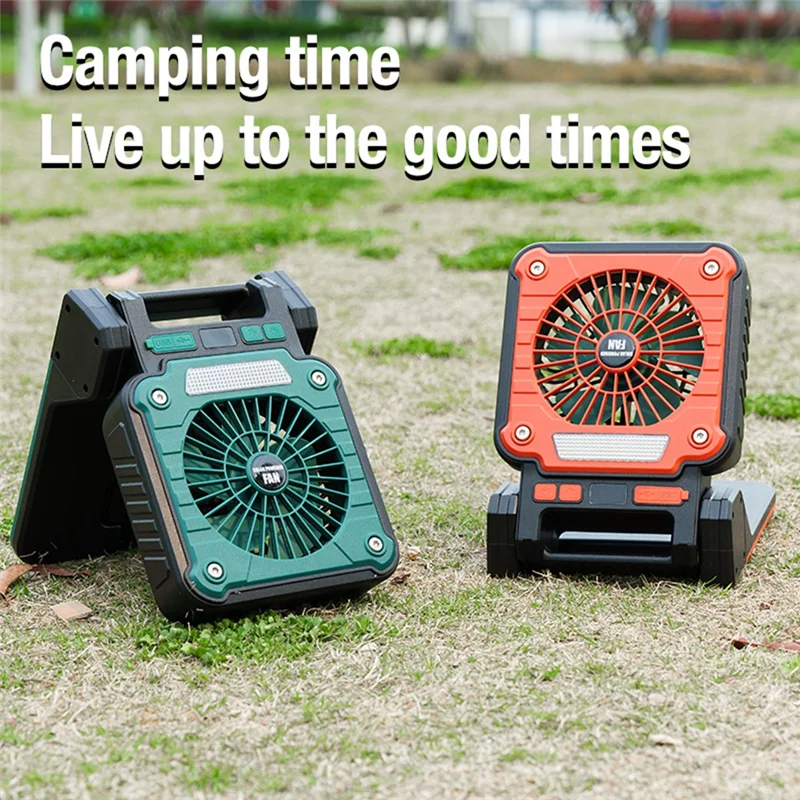 FYBL Solar Fan with Tent LED Lights & USB Charging