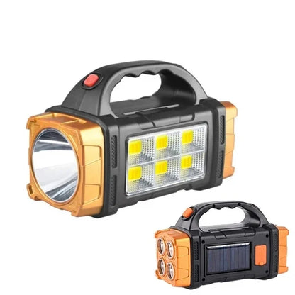 4-Mode LED+COB Solar Camping Lantern with Power Bank