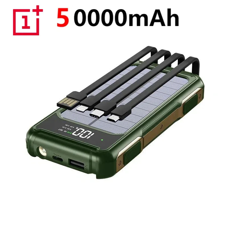 200000mAh Solar Power Bank – 4-in-1 Fast Charging