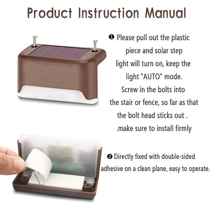 Solar LED Garden Lights – Waterproof IP65 Step & Deck Lights