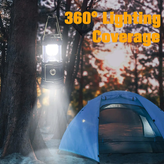 Collapsible Solar Camping Lantern with USB Charging
