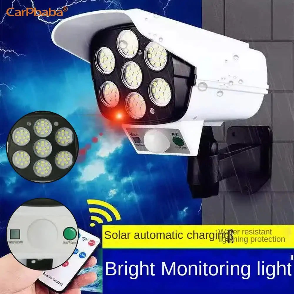 Outdoor Solar Motion Sensor Light & Dummy Security Camera