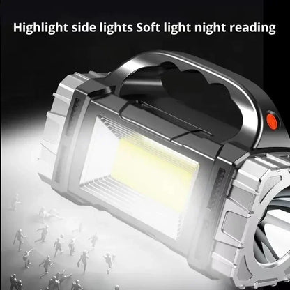 4-Mode LED+COB Solar Camping Lantern with Power Bank